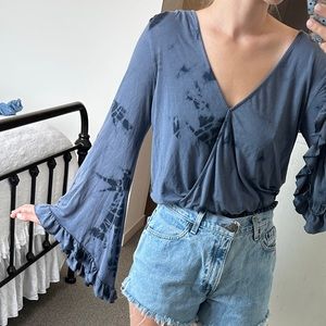 American eagle soft and sexy blouse. Blue tie dye size small.